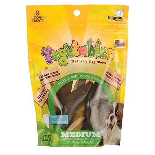 Pegetables Dental Chews for Dogs - Medium 8.7 Ounce (247 g) Bag(S)