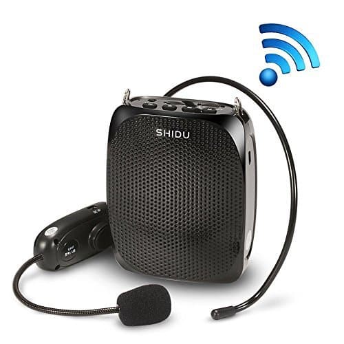 Acekool Portable Wireless Voice Amplifier & Microphone with Waistband, MP3 Player/ U Disk/ TF, 1800mAh Rechargeable Batteries for Teachers, Speakers, Yoga Instructors, Gym Directors, Coaches and More