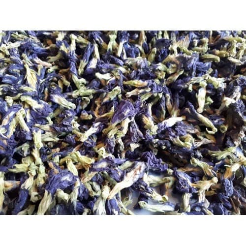 1000 grams (1 kg.) Organic Dried butterfly pea flower Clitoria ternatea Herbs Herbal healthy tea drink recipes food coloring Antioxidants aging wrinkles