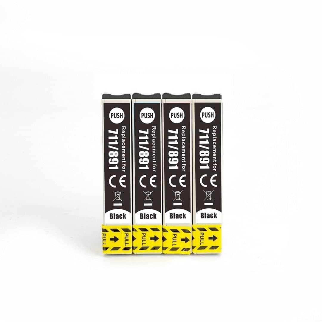 Now Ink LtdCompatible Ink Cartridges to Replace Cheetah 4X T0711 BLACK. Compatible with Epson STYLUS Printers.