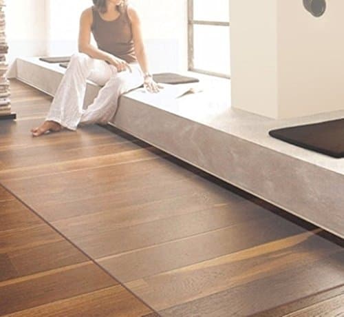 Soft Glass - Carpet PVC - Multi-Purpose Floor Protector - Chair Mat for Hard Floors - Office Furnitures - Entry Carpet - Transparent 60 x 90 cm - 1.5 mm Thickness