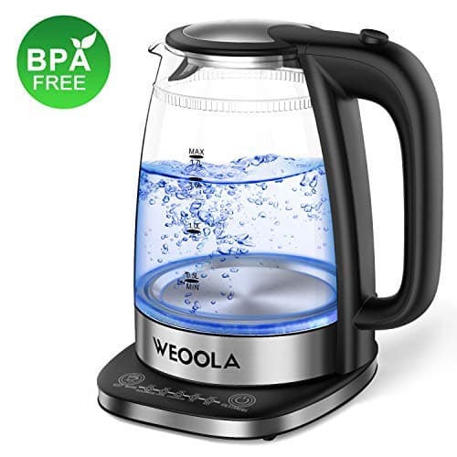 Electric Kettle Temperature Control, Cordless Tea & Coffee Pot with 5 Preset Temp Functions, Double Wall with LED Indicator, Quick Boil, Auto Shut Off and Boil Dry Protection (BPA Free, 1.7L/1000W)