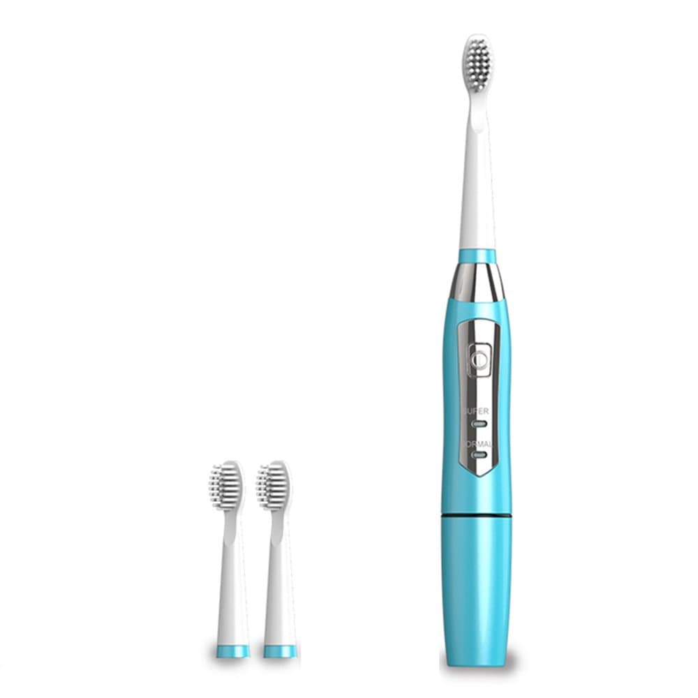 Seago SG610 Intelligent frequency sonic electric toothbrush with 2 brush heads (Light Blue)