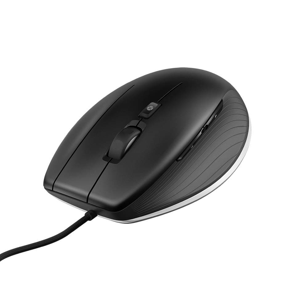 3Dconnexion CadMouse 3DX-700052 Wired Ergonomic Optical Mouse With Dedicated Middle Button, black