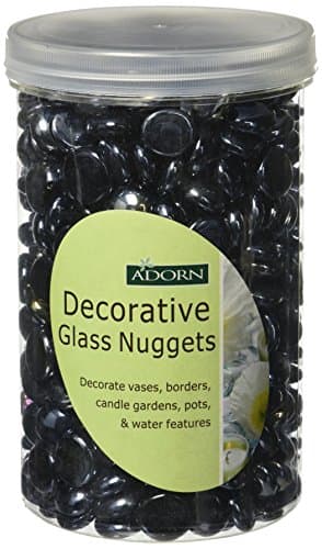 Garden Odyssey EDN0265 Adorn Glass Nugget, Black, 5 Pounds