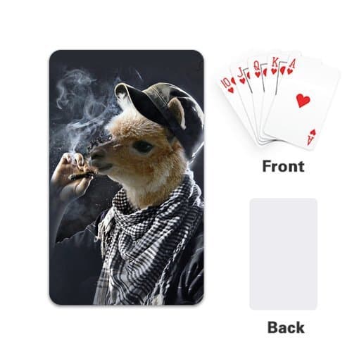 Fashion intimate llama Long neck Personalized Playing Cards Design With Single Side 2.1"x 3.5"