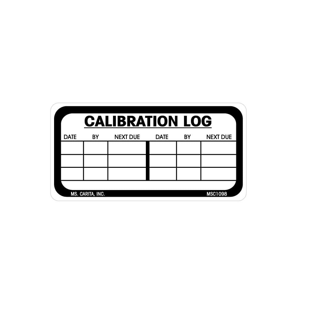 Calibration Log Labels - 1.5 Inch x 3 Inch 500 per Roll