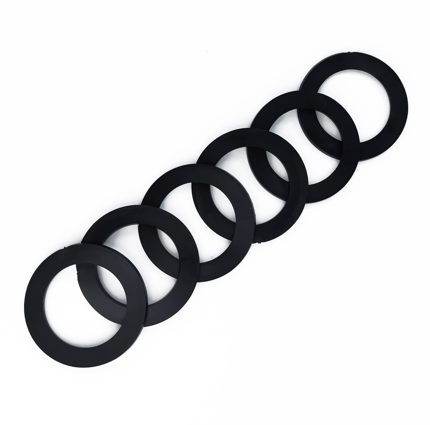 6 PCS Kitchen Sink Waste Pipe Blanking Cap Gasket 45mm Drain Gasket Drainer Seal Ring Rubber Washer for G 1-1/2" Fitting