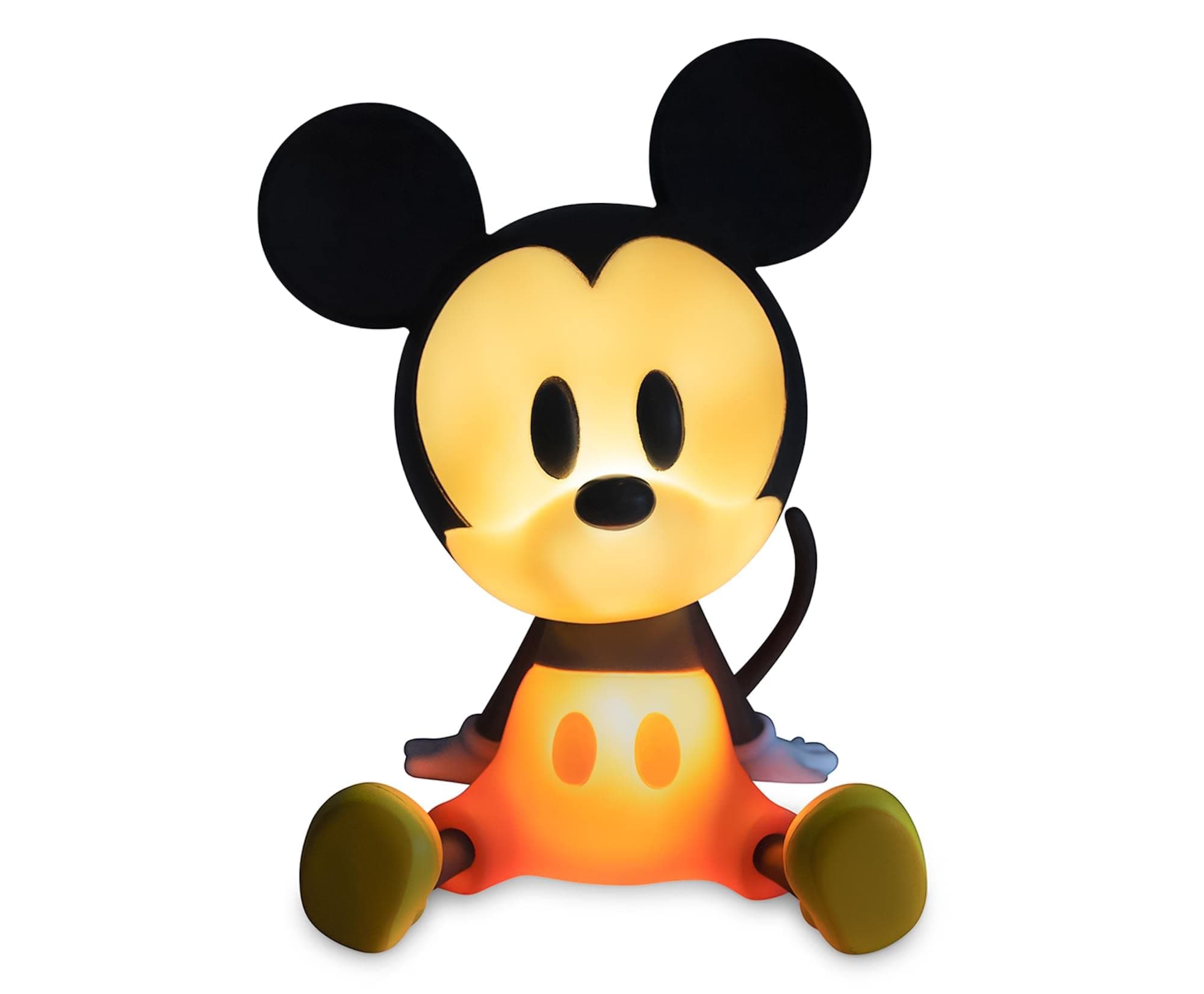 Ukonic Disney Mickey Mouse Figural Mood Light | Nightstand Table Lamp with LED Light for Bedroom, Desk, Living Room | Home Decor Room Essentials, Cute Gifts and Collectibles | 6 Inches Tall