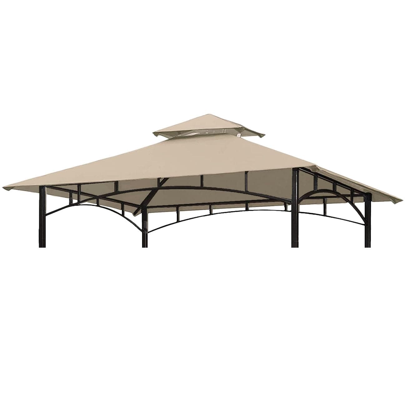 5FT x 8FT Double Tiered Replacement Canopy Grill BBQ Gazebo Roof Top, for Gazebo Model L-GZ238PST-11 Only