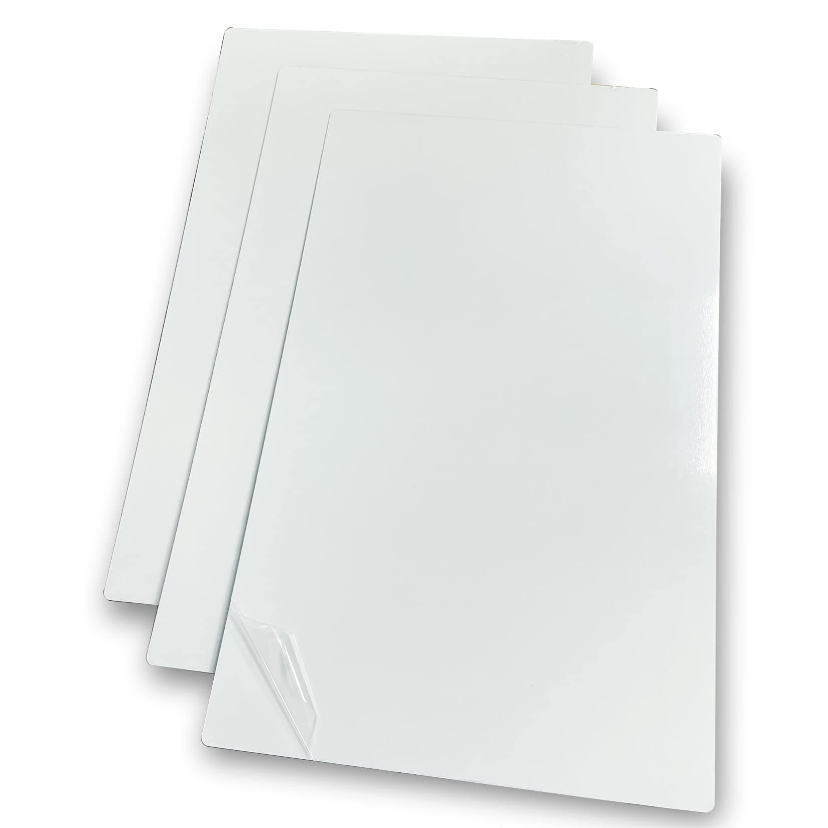 Aluminum Alloy Sublimation Blanks 300 X 450 X1mm 3PCS Metal Photo Signs Round Corners Plates Pure White Pack of 3PCS