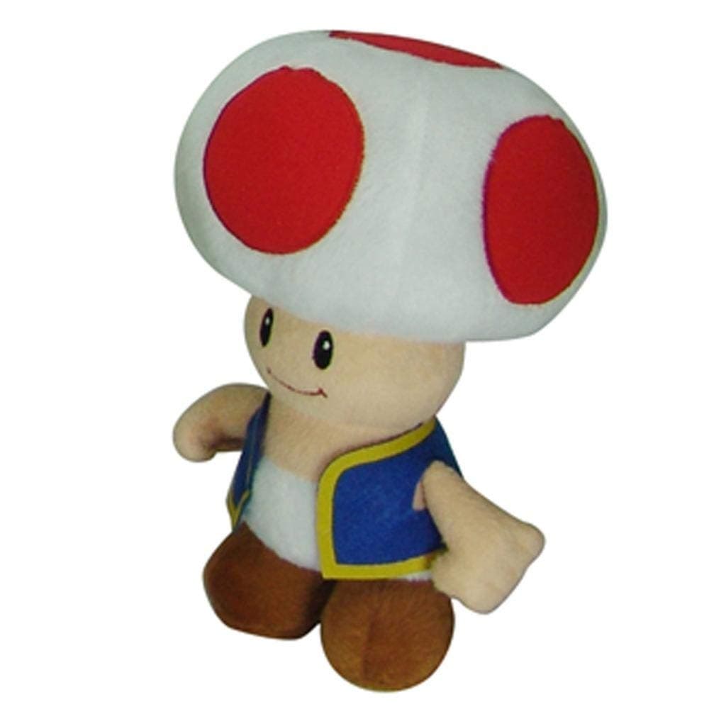 Super Mario All Star Collection 1417 Toad Stuffed Plush, Multicolored,7.5"