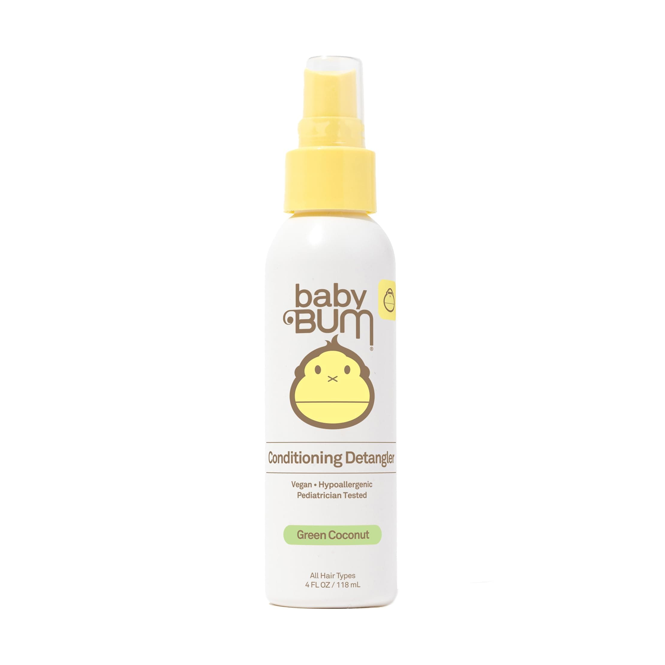 Sun Bum Baby Conditioning Detangler Spray, Leave-In Conditioner Treatment With Soothing Coconut Oil, Natural Fragrance, Gluten Free And Vegan, Multi, 4 Fl Oz (Pack Of 1)