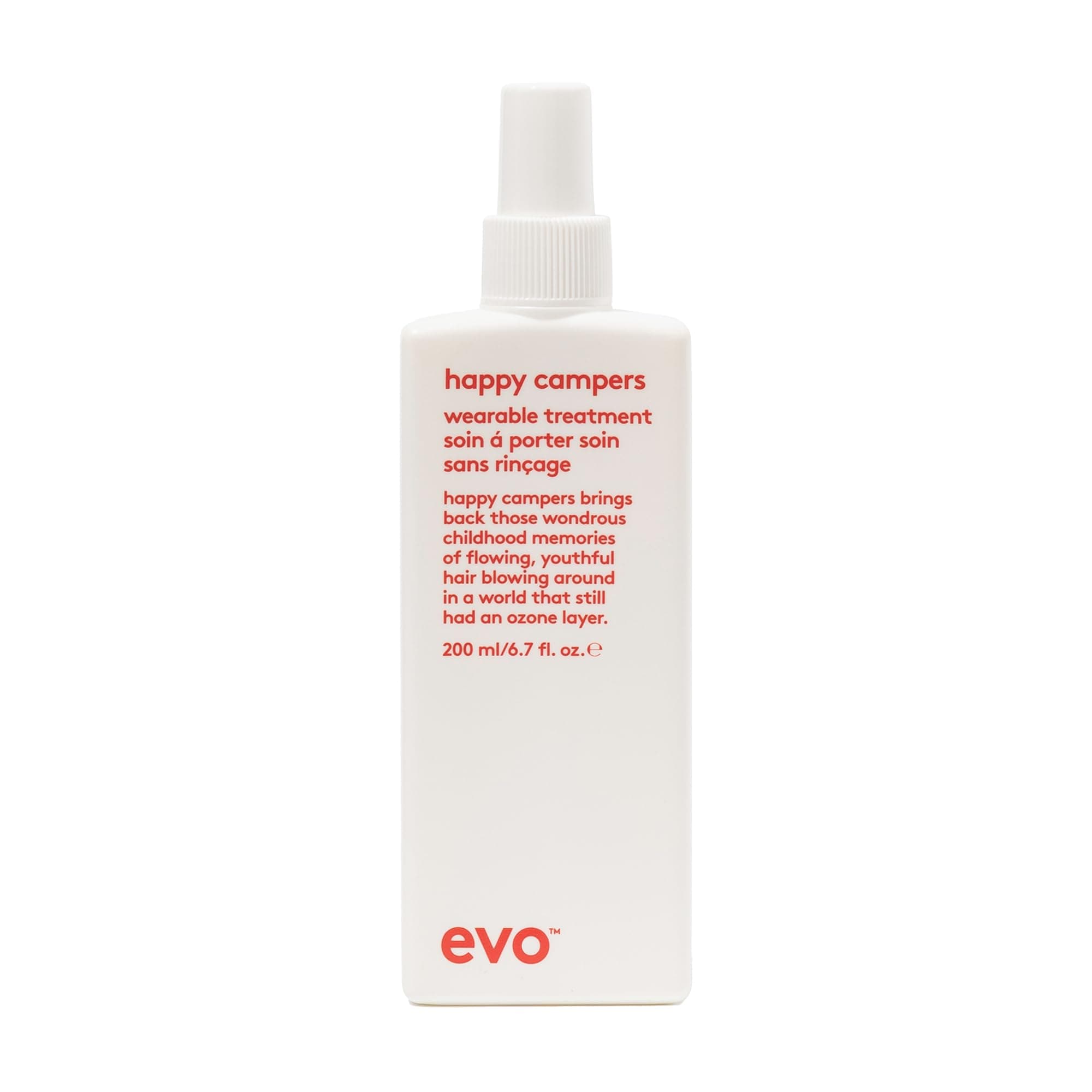 Evo happy campers wearable treatment 200 ml I moisturising styling spray for weak, brittle and coloured hair I moisturises and reduces frizz I vegan, no sulphates
