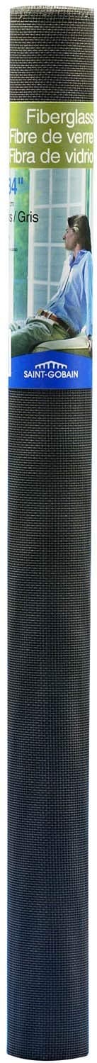 Screen, Fiberglass, 24 in.x7 ft, Gray