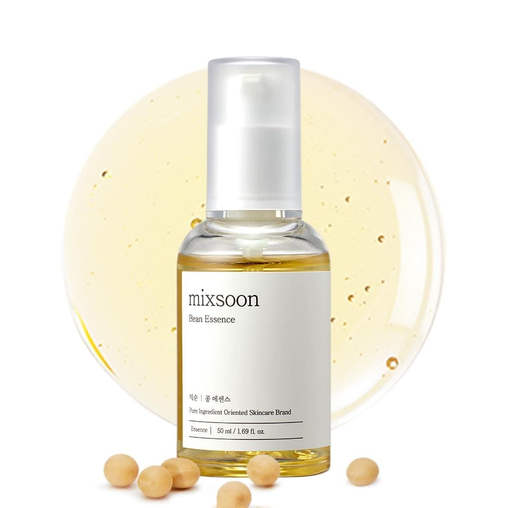 mixsoon Bean Essence Exfoliating, Snail Mucin Moisturizer for Hydrating, Fermented Bean Extract, Gentle Formula for Smooth Skin 50ml / 1.69 fl.oz. Korean Glass Skin Care