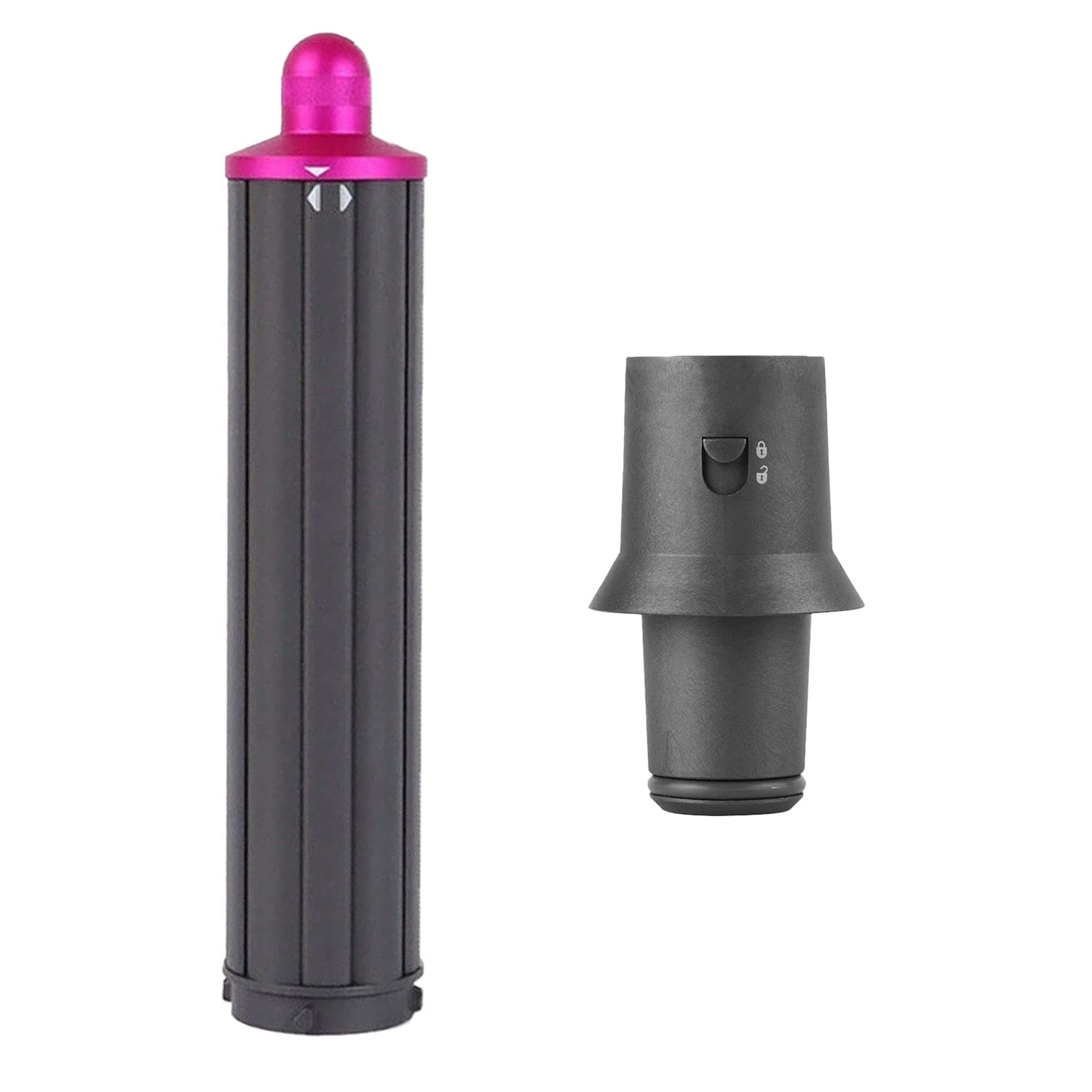 2 In 1 Long Hair Curling Barrels for Dyson Supersonic Hair Dryer Curling Attachment Parts 1.6 Inch Automatic Curling Tool with Adaptor