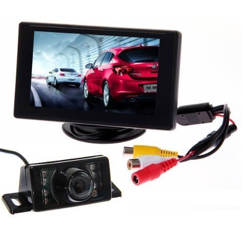 BONDWL Backup Camera and Monitor Kit for Car, Universal Waterproof Night Vision Car Rear Backup Camera + 4.3 LCD TFT Car Monitor