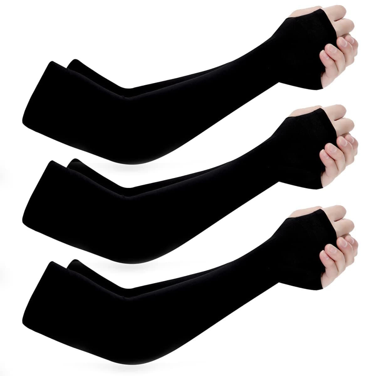 Arm Sleeves UV Protection 3 Pairs