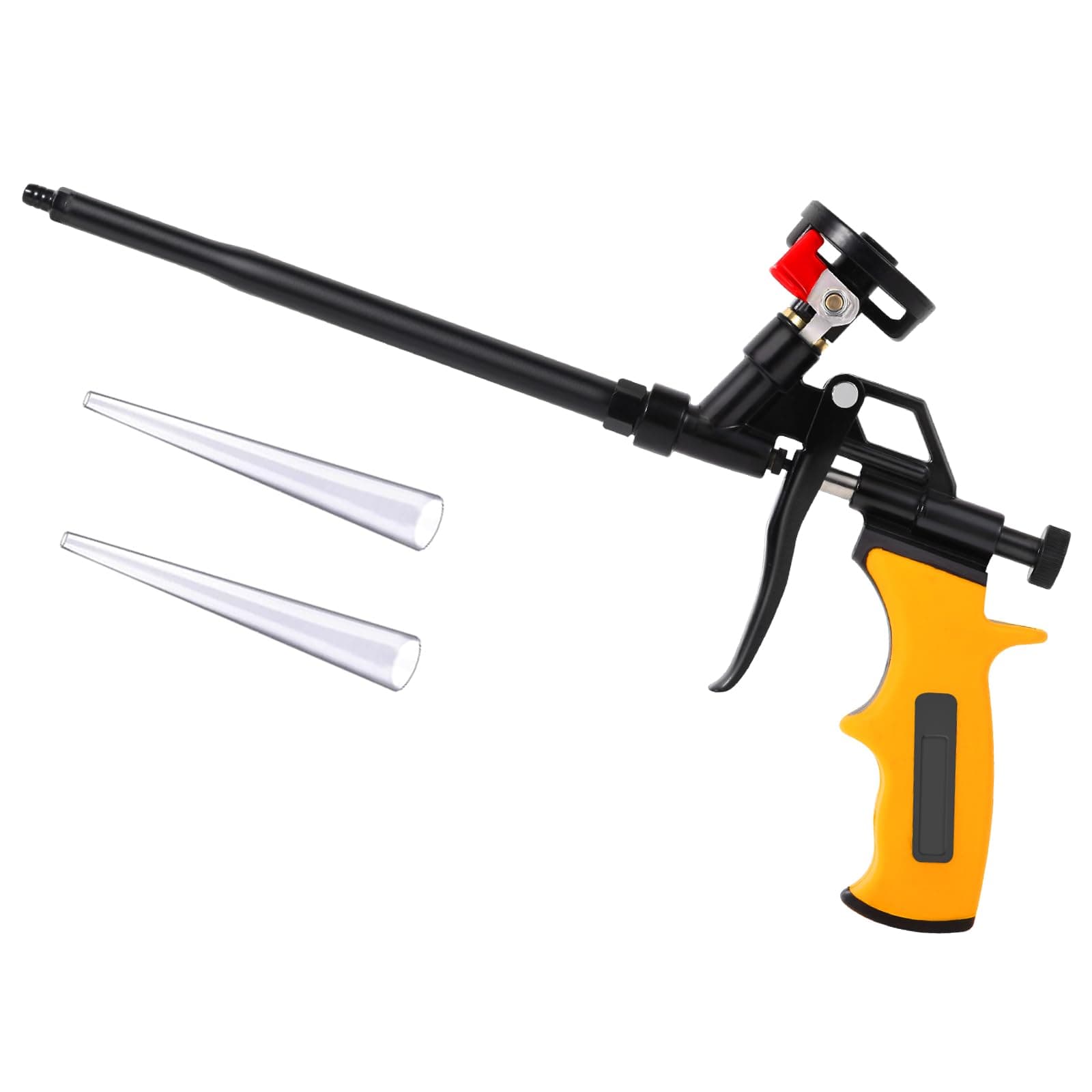 Foaming Gun, MANGZ Hand Foam Caulking Gun, PU Expanding Dispensing Foam Spray Gun Application Applicator for Caulking, Filling, Sealing