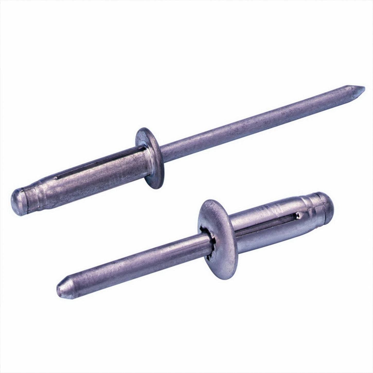 Avdel Bulbex 0BF01-00619 Blind Rivet; 3/16 Inch (0.187 Inch), (0.040-0.157 Inch GR), Dome HD, Alum, Plain Finish (100