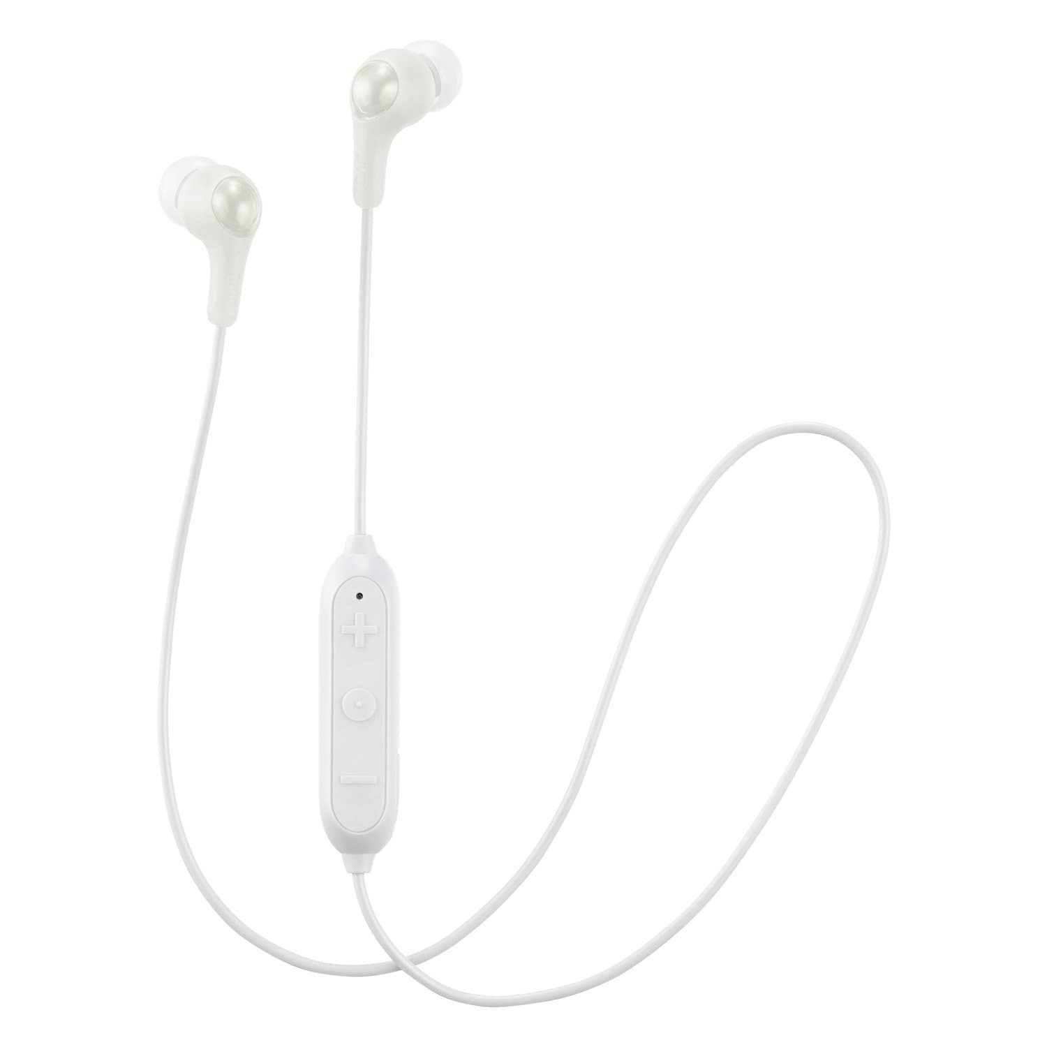 Soft Wireless Earbud with Stayfit Tips, Remote and Mic and Bluetooth White (HA-FX9BTW)