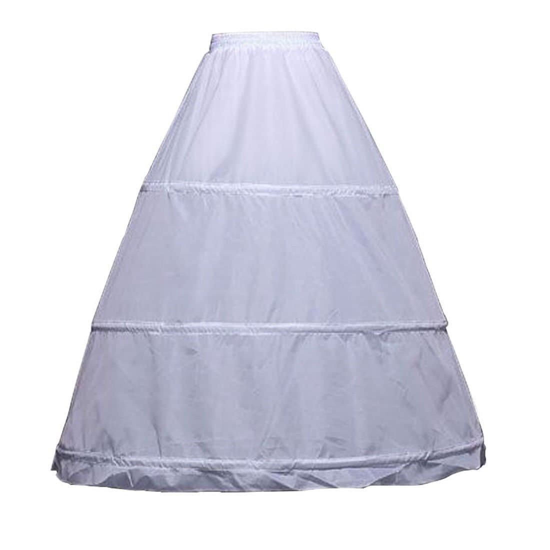 Women's Petticoats A Line 3-Hoop Crinoline Underskirt Slips for Wedding Bridal Dress（3Hoop wusha）
