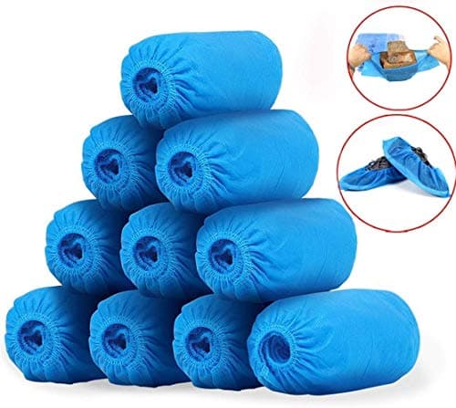 Disposable Shoe Covers 200Pack (100 Pairs), Non Slip Non Woven Fabric, Shoe & Boot Cover for Home Indoor and Outdoor Protect Your Home Floors and Shoes