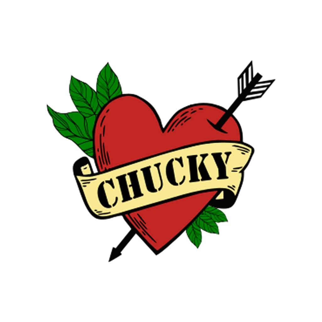 Chucky Heart arrow TEMPORARY TATTOO Waterproof forever love