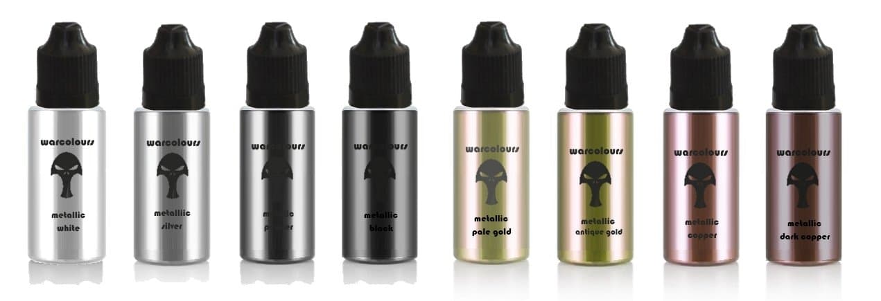 Warcolours Acrylic Metallic Set (8 Bottles, 15ml Each) (Basic Tones)