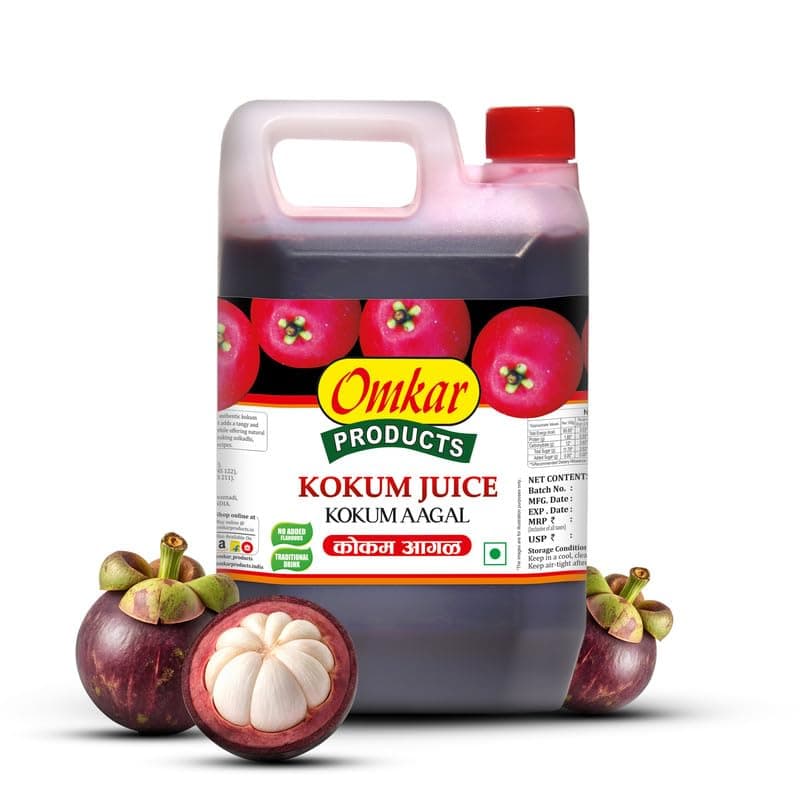 Omkar Products Kokam Juice (Kokum Agal) (Without Sugar) (1 Ltr) Liquid