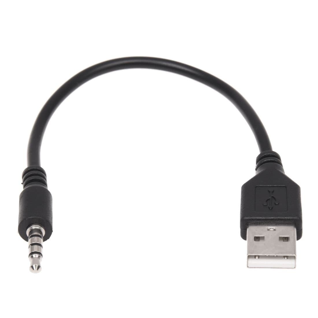 REFURBISHHOUSE 3.5mm Plug AUX Audio Jack to USB 2.0 Male Charger Cable Adapter Cord for Car MP3