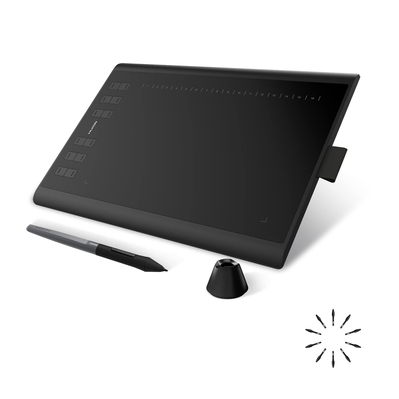 1060 PLUS 8192 Levels Pressure Sensitivity 5080 LPI Graphics Tablet 10X6.25 Inch, Built-in 8G SD card