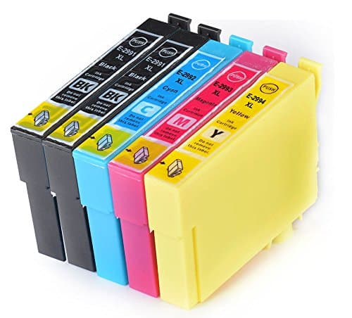(5-pack) 29XL Compatible Non-OEM Printer Ink Cartridges for Epson Expression Home XP-235, XP-245, XP-247, XP-332, XP-335, XP-342 and XP-442 Printers with New Updated Chips