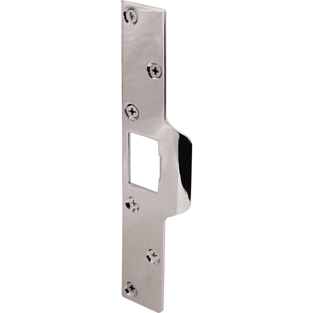 U 9476 Maximum Security Latch Strike, 1-1/4 inch x 7-7/8 inch, Steel, Chrome Plated