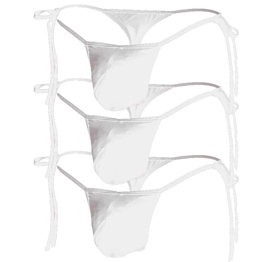 FIHAMen's Polyester & Spandex Thongs (Pack of 1) (RIOE-ML-MP028_White_Free Size)