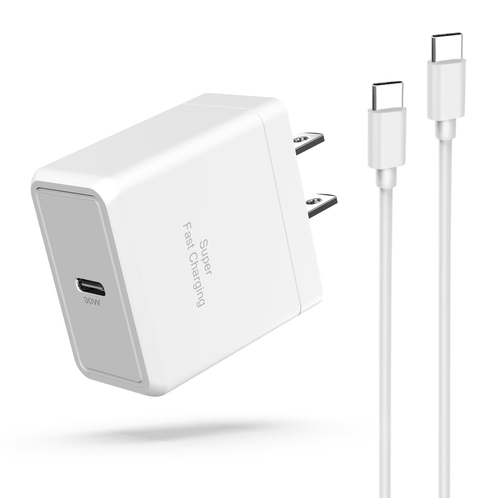30W USB C Fast Charging PD High Speed Power Adapter, Looptimo Fast Wall Charger Block with 6.6FT Type-C Cable for Google Pixel 9/9 Pro XL/8 pro/8/7 Pro/7/6 Pro/6/5a, for iPhone 16 Pro Max, Galaxy S25