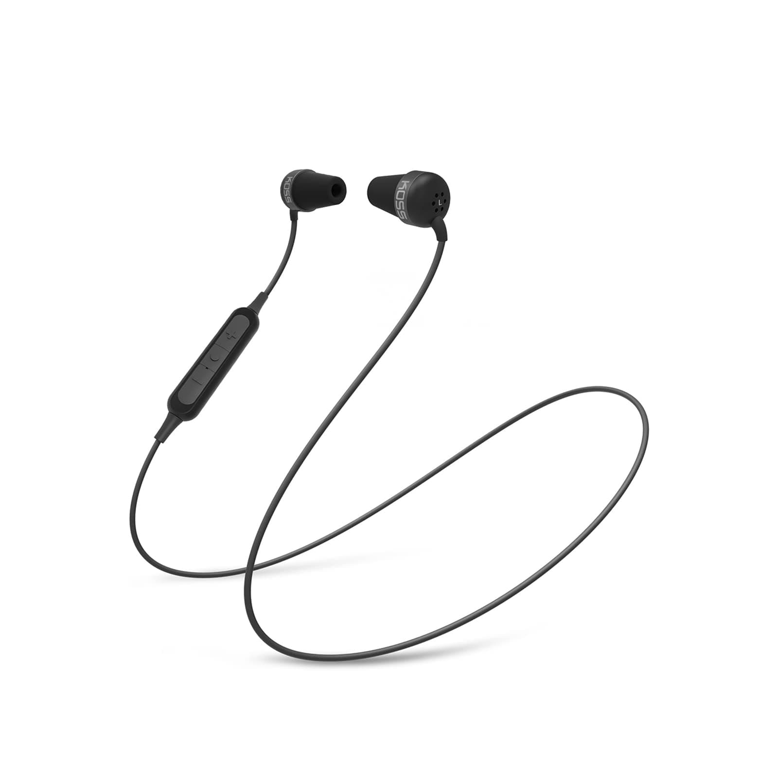 The Plug Wireless Bluetooth in-Ear Buds, in-Line Microphone and Remote, Noise Isolating Memory Foam Cushions, Black