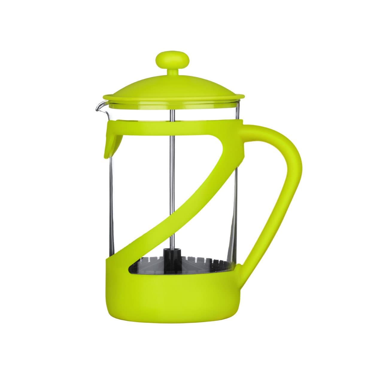 Publicar Kenya Cafetiere Lime Green Plastic Heat Resistant Glass Insert 6 Cup 850ml.