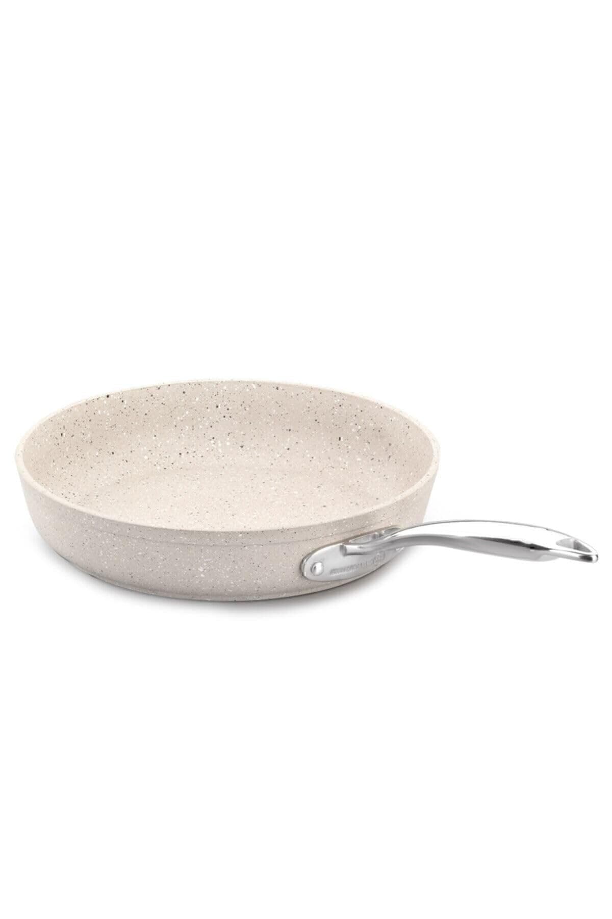 Granita Forged Aluminium Frypan 30X6 cm | Non-Stick Granite Coating | Induction Base Cookware | Silver - KA1896