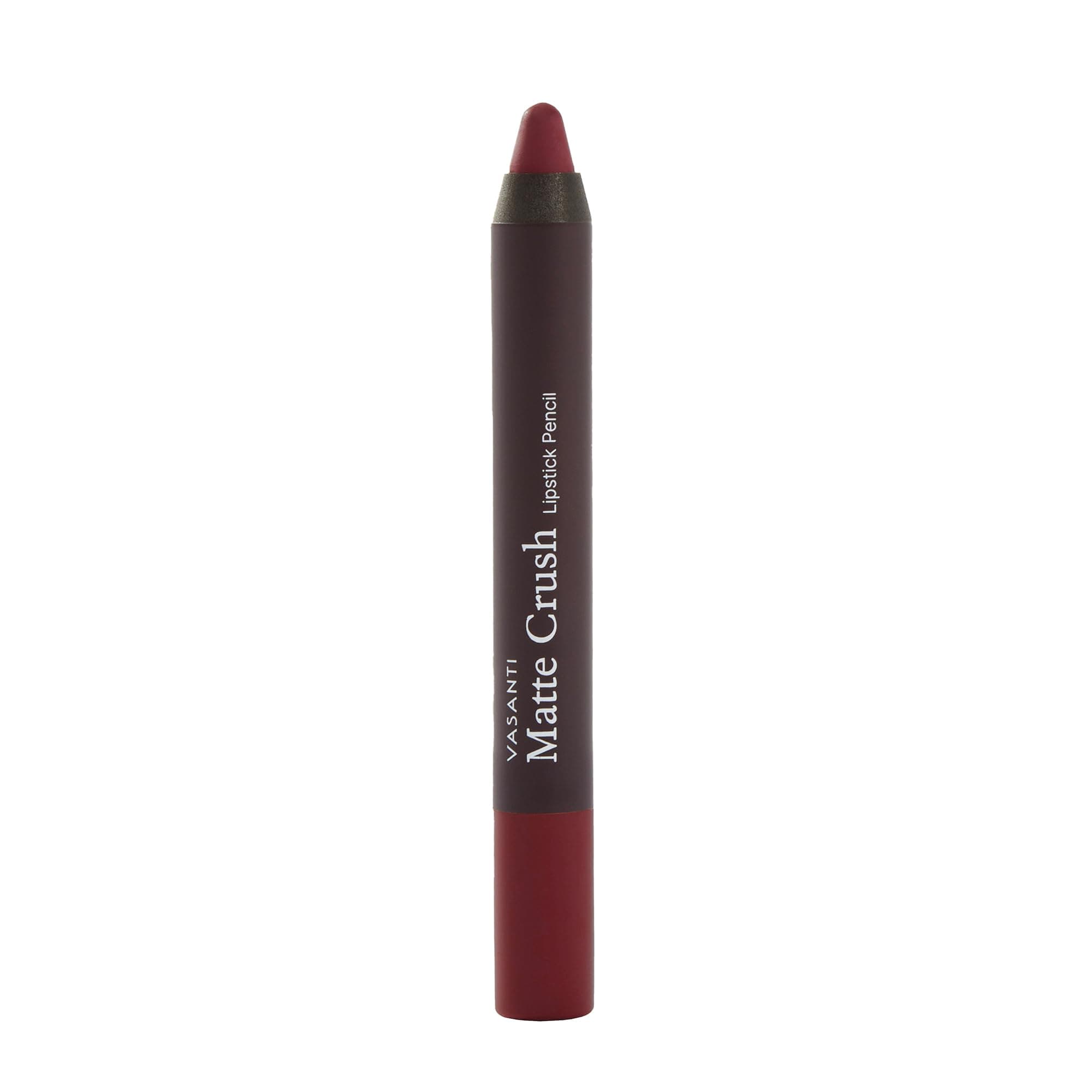 Cosmetics Matte Crush Lipstick Pencil (Rosy Pout - Medium Pink Brown) - Long lasting, Water resisitant & Smudge proof - High Pigmented, Soft Matte Lip Liner Makeup