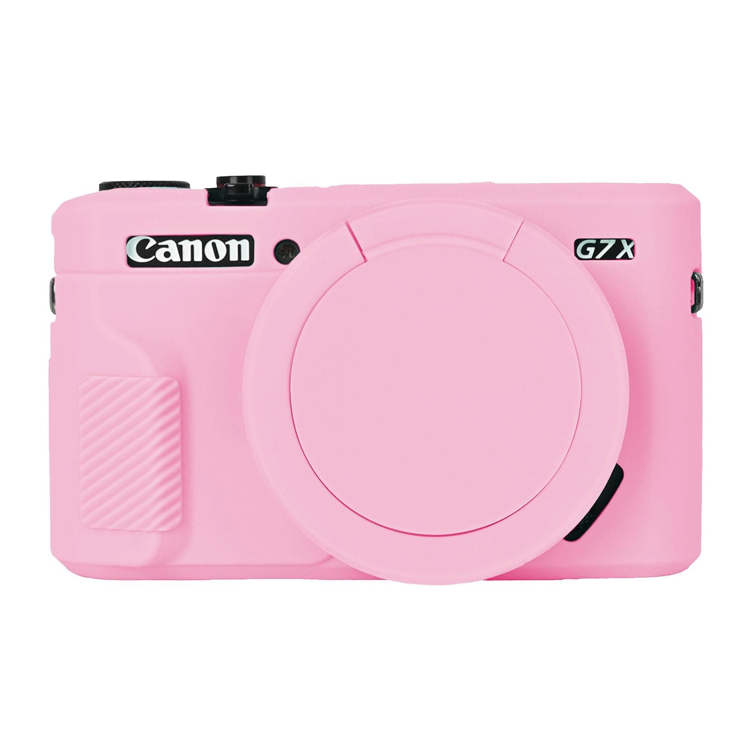 Easy Hood G7X Mark II Case, Protective Case for Canon Powershot G7X Mark II Digital Camera, Removable Lens Cover Silicone Sleeve Soft Camera Cover Rubber Protective Body Skin - Pink