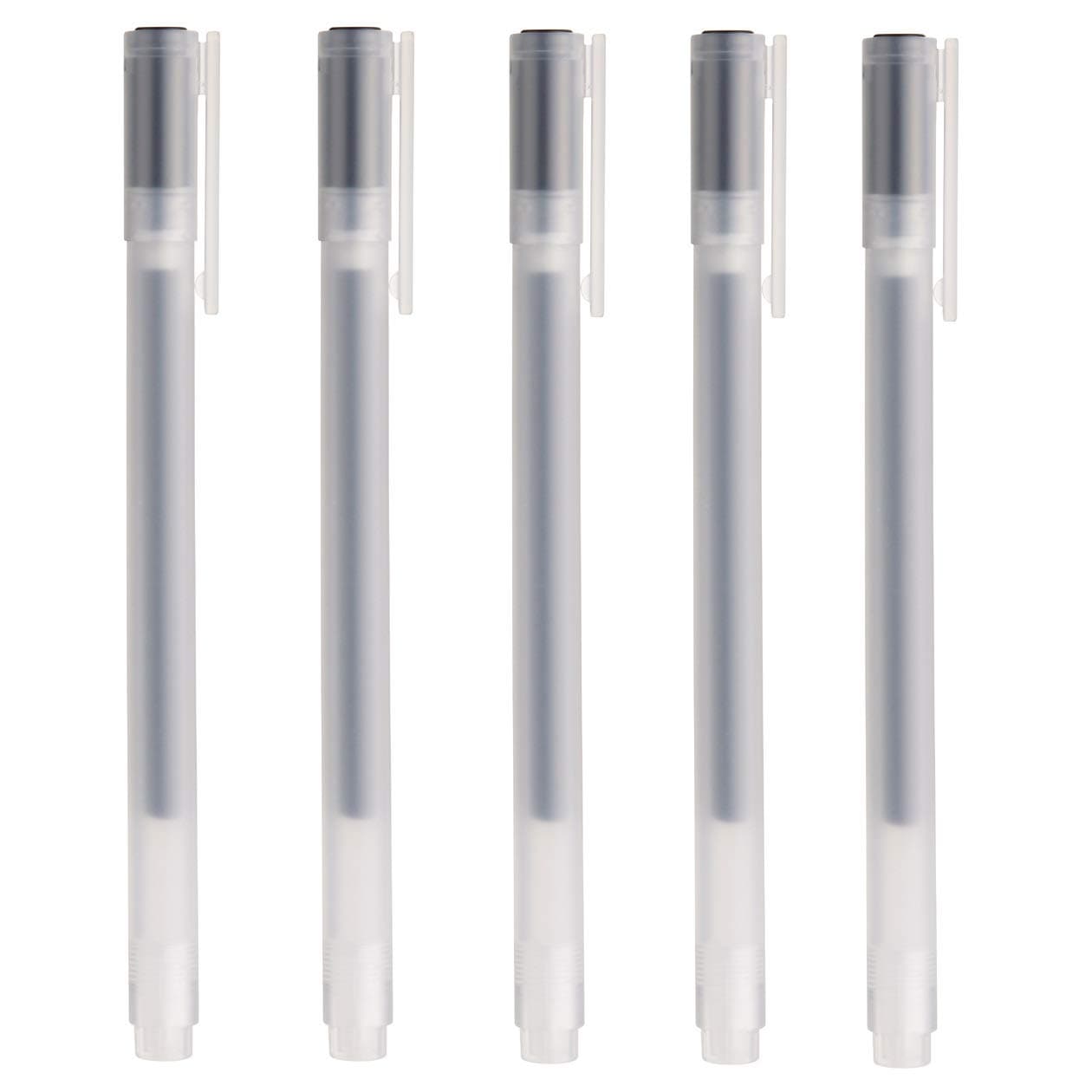 0.38mm Black Gel Ink Pen (Pack of 5)