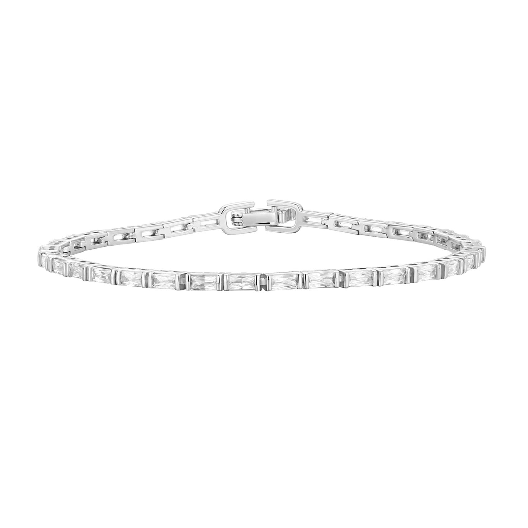PAVOI14K Gold Plated CZ Tennis Bracelet For Women | Classic Emerald Cut Simulated Diamond Bracelet