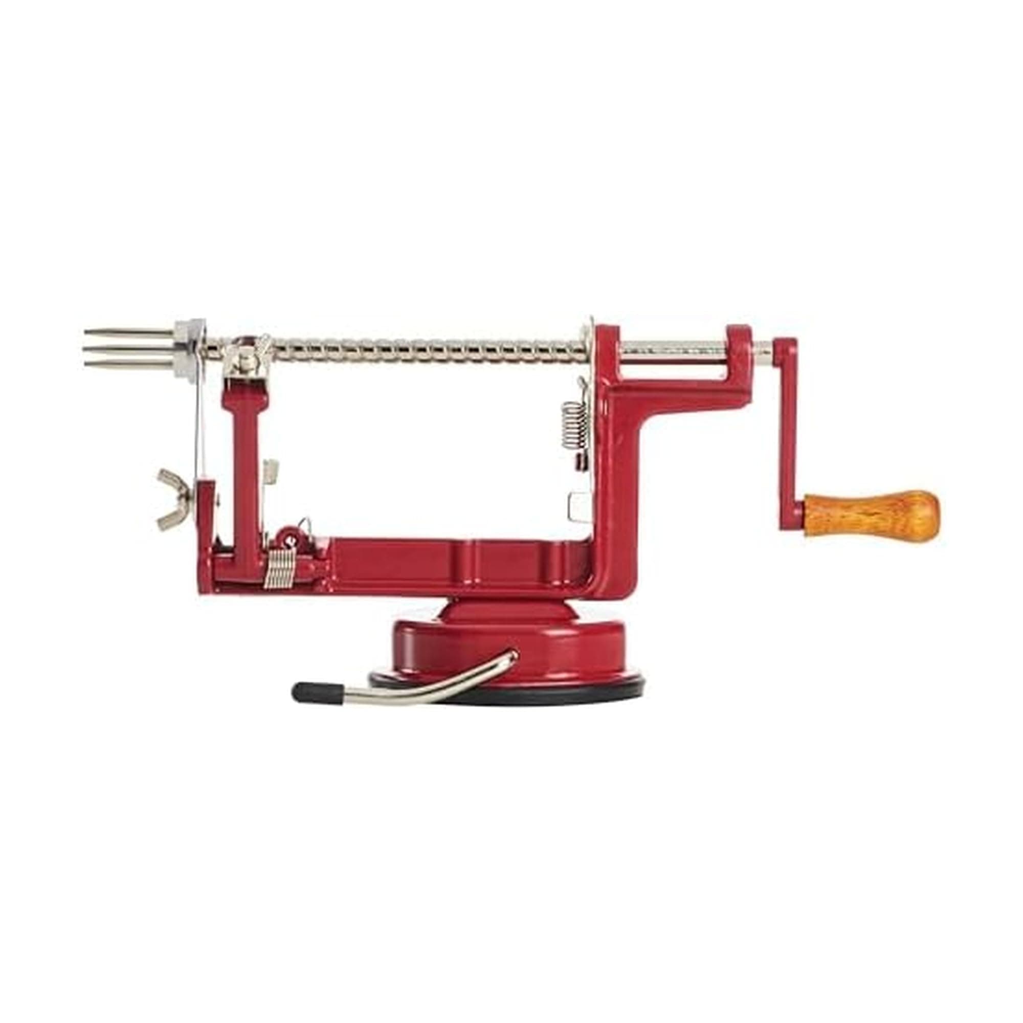 Back To Basics A505 Peel Away Apple Peeler (Casr Iron Suction Base), Red