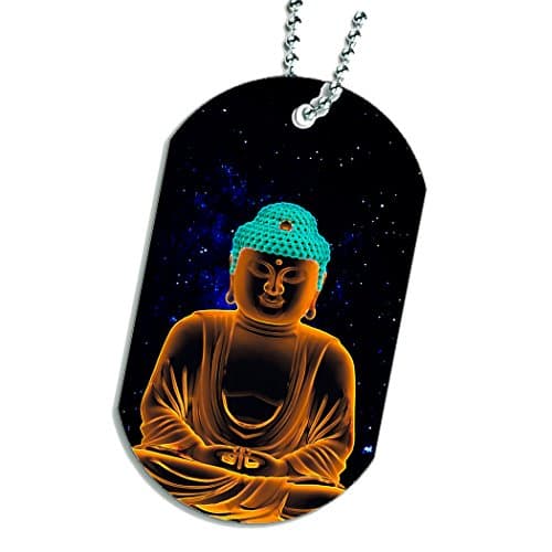 Buddha Glow Dog Tag Necklace Keychain