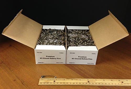 Fabricare Choice - #3 Closed Safety Pins 10 Gross Box (1440 Pins) 2 Inch