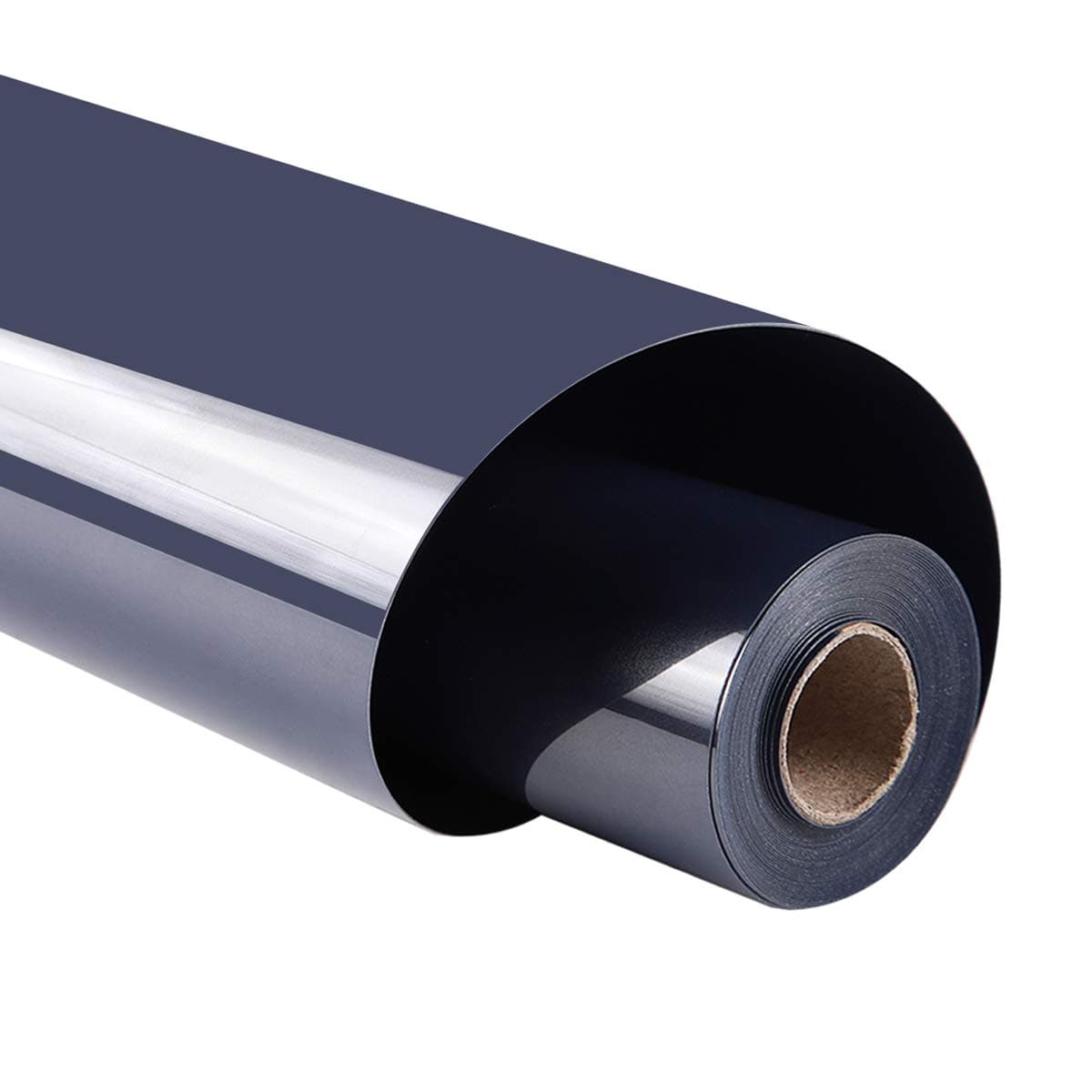 Guangyintong Navy Blue Heat Transfer Vinyl Rolls, 12" x 8ft - Iron On Vinyl for T-Shirts, Glossy Surface, Easy to Cut & Weed