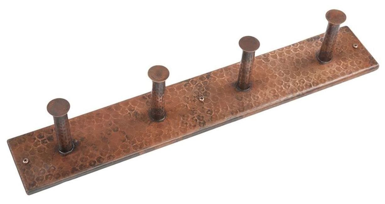 Premier Copper ProductsRH4 Hand Hammered Copper Quadruple Robe / Towel Hook, Oil Rubbed Bronze