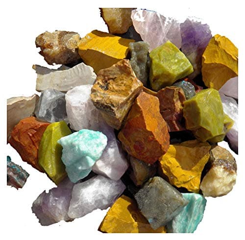 Fundamental Rockhound Products: Africa Mix Mixed Bulk Rough Rock for Tumbling Metaphysical Gemstones Healing Crystals Wholesale Lot Minimum 10 Different Stones. (5 lb)